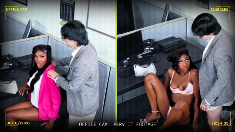 Office Power Play: IT Guy Teases Nerdy Girl