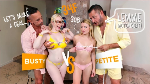 Busty and Petite Girl Body Swap Fun