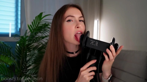 Wet Ear Licking ASMR by Tangerin - Intense
